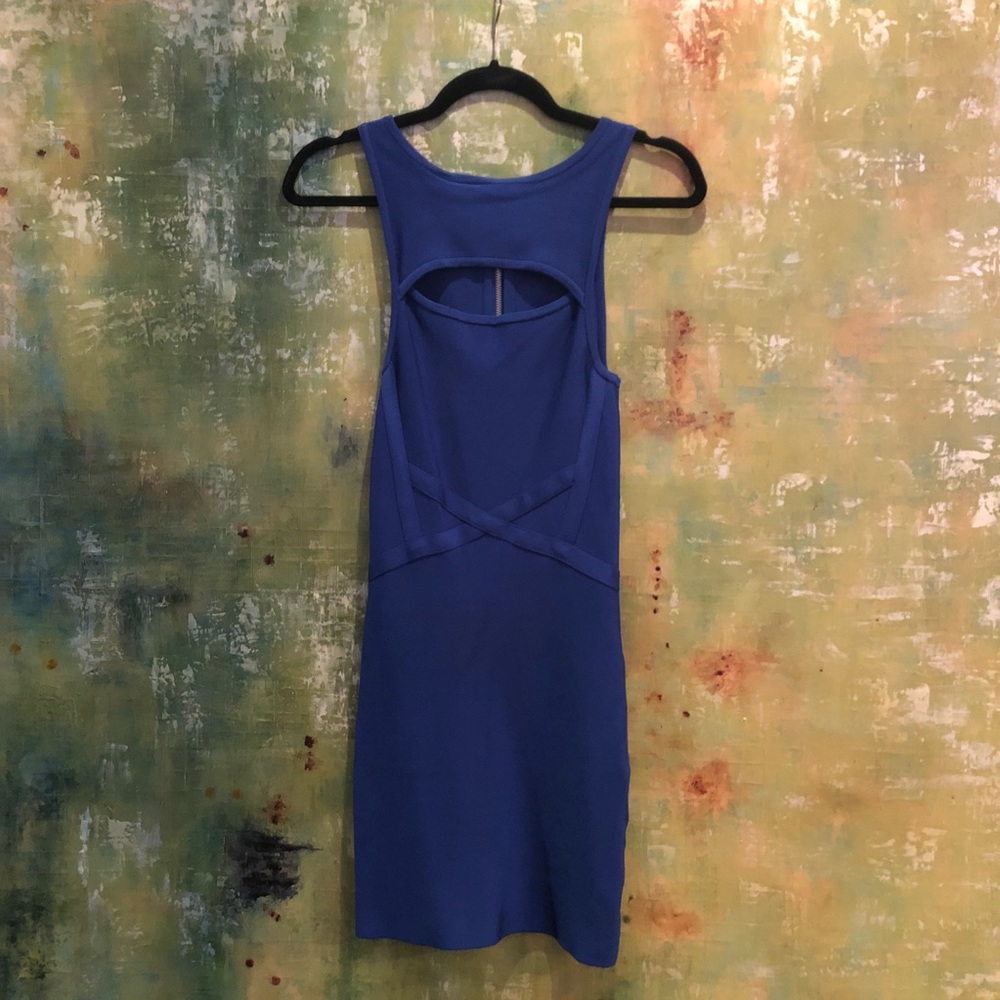 LAST CHANCE Bebe Bodycon Royal Blue Dress, size XS
